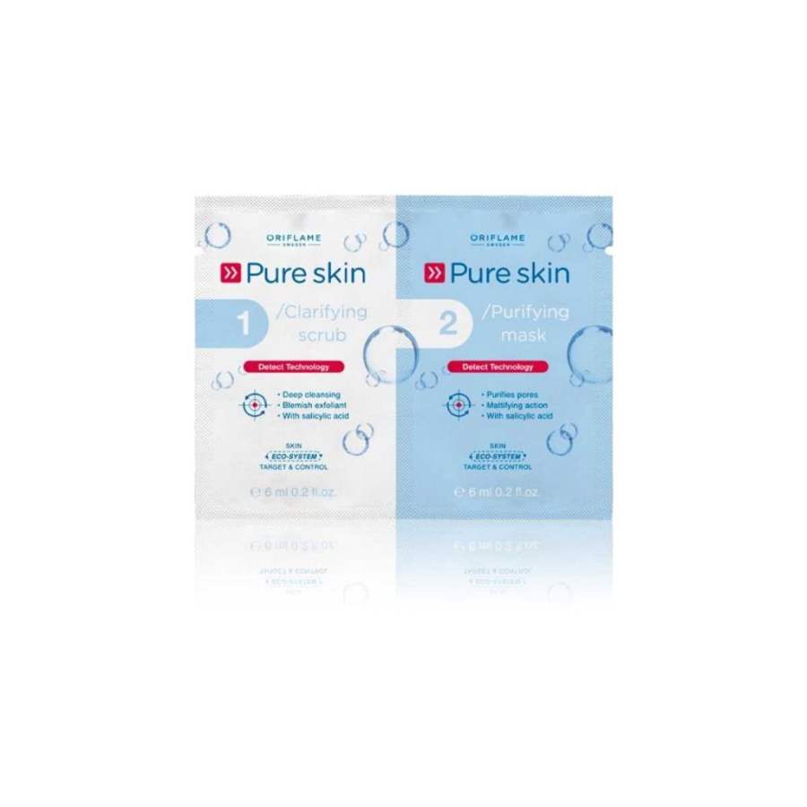 Buy Oriflame Pure Skin 1 Clarifying Scrub 2 Purifying Mask