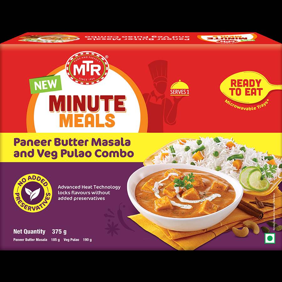 Buy MTR Minute Meals Paneer Butter Masala and Veg Pulao Combo